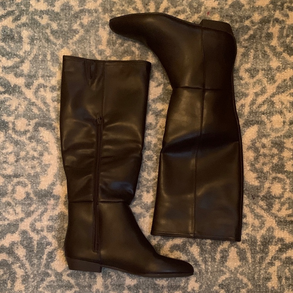 NWOT Sugar Immerse Brown Faux Leather Knee High Boots 9.5
